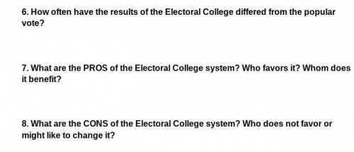 6. How often have the results of the Electoral College differed from the popular vote?

This a que