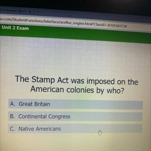 Who imposed the stamp act