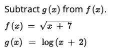 Subtract from g(x) from f(x)