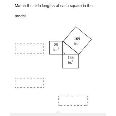 Match the side lengths of each square in the model