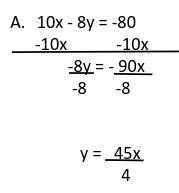What is the slope of a line perpendicular to the line whose equation is 10x - 8y = -80. Fully reduc