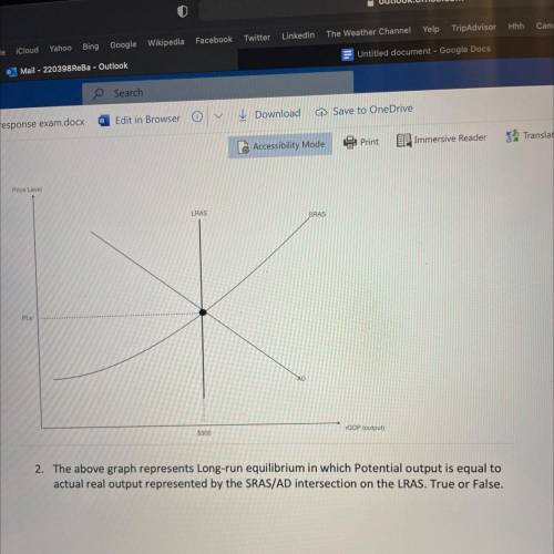 Please help! It’s a true or false question using the graph above!