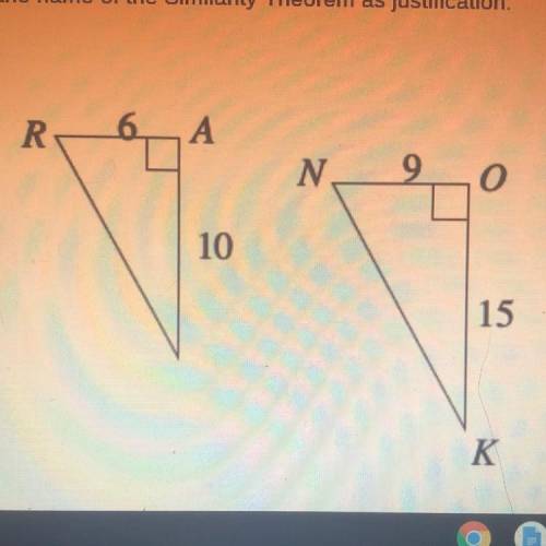 Are these triangles similar ? justify your conclusion using the flowchart