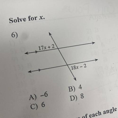 Solve for X 
please help!