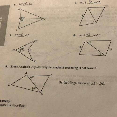 Can someone answer number 9 for and tell me if the others are correct i have a 64% in geometry tryi