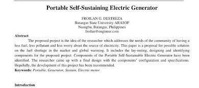 Write an essay upto 120 words Electric generator and its application in the contemporary world

hel