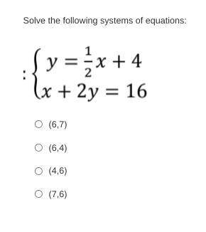 PLEASE HELPP!! Thanks 
Solve the following system of equations