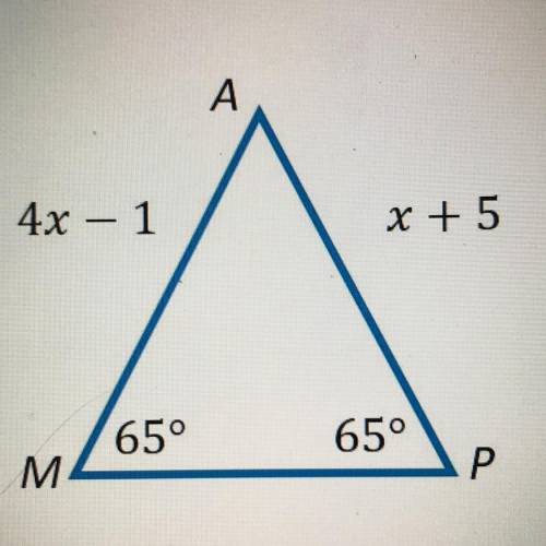 Triangle APM is given below.

What is the value of x?
(No links, no bots, give me the answer strai