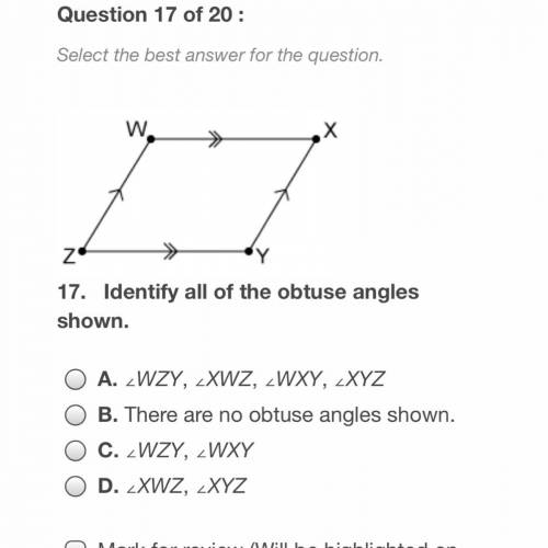 Identify all the obtuse angles shown