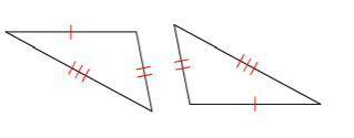 Using the figure below, tell if the triangles are congruent, and if so by what theorem?

 a. Yes,