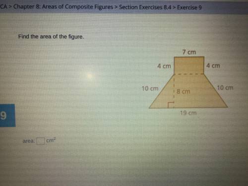 Find the area of the figure. Use 3.14 as pi