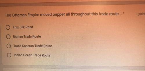 What route did the Ottoman Empire moved pepper through?