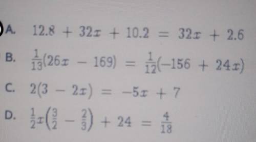 GIVING BRAINLIEST Select the correct answer. Which equation has infini