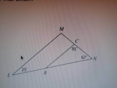 Determine if the two triangles are similar by Angle-Angle similarity