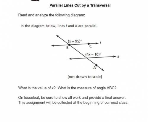 Parallel Lines Cut by a Transversal pls help me for 50 brainlist!!