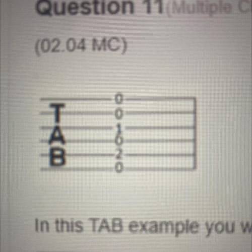 In this TAB example you would play an

a) E major chord
b) E dominant seventh chord
c) E minor pen