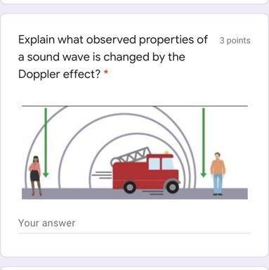 Explain what observed properties of a sound wave is changed by the Doppler effect?