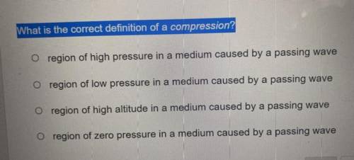 What is the correct definition of a compression
