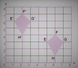 Look at the translation of the shape. Describe the translation that moves EFGH to E'F'G'H'.

3 box