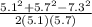 \frac{5.1^2+5.7^2-7.3^2}{2(5.1)(5.7)}