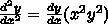 We are given that dy/dx = x/y. Find an expression d^2y/dx^2 in terms of x and y
