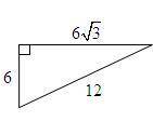 What are the angle measures of the triangle?

A right triangle is shown with the measures of the t