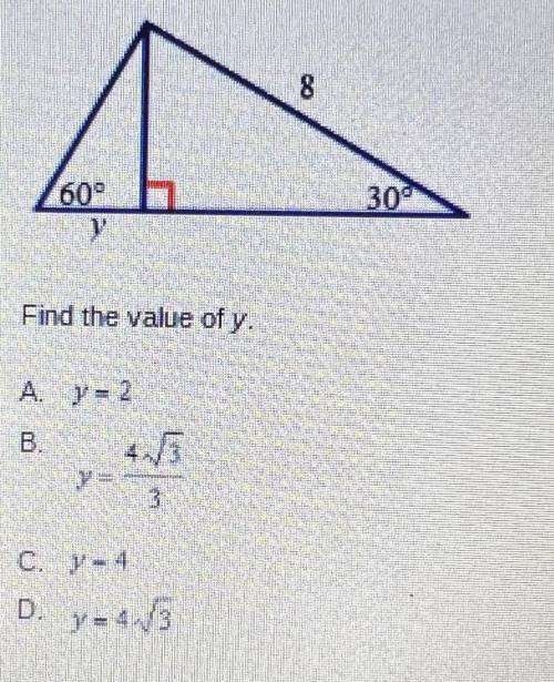 Find the value of Y
Please select the best answer from the choices provided