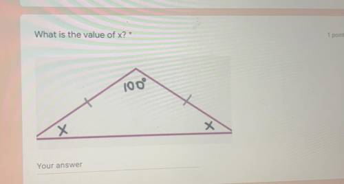 Whats the value of x