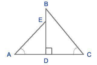 Write a similarity statement comparing the two triangles.
△BDC∼△EDA
△BCD∼△EDA
△EAD∼△BDC