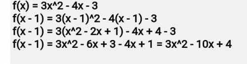 F(x)=3x^2+4x-3 what is f(-x)