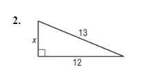 The Pythagorean Theorem

Please show me how to do this, how to find x because its not on the hypot