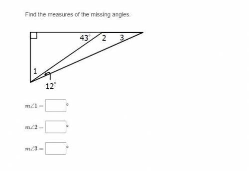 What is the answer for angles 1,2,3? Thanks