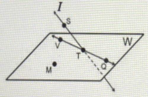 Refer to the definition of a plane contained in the lesson. Interpret whether points S, T, and V