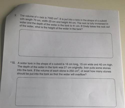 Math 8
Question 9 & 10