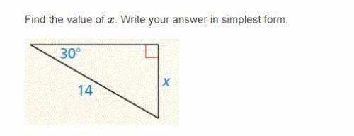 Find the value of x. Write your answer in simplest form.
x =