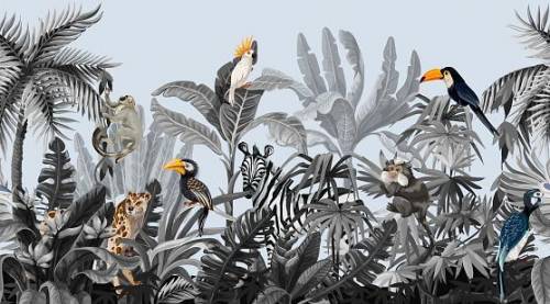 The image below shows a jungle with birds and mammals.

Which of the following explains why some b