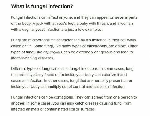 What is the Fungal infection?