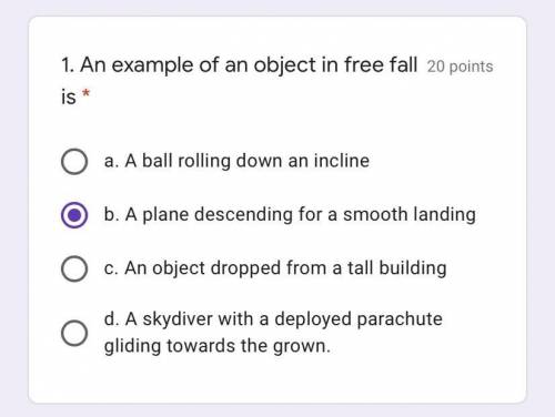 Free fall question. An object that’s in free fall. Please help