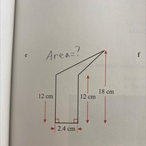 Find the area if the figure, pls write calculations