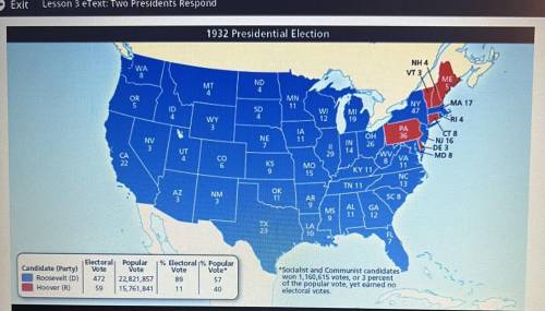 Study the map of 1932 presidential election. What gave roosevelt such a clear mandate for his polic