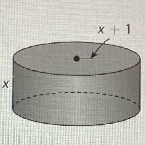 Find the volume of the three-dimensional figure in terms of x.