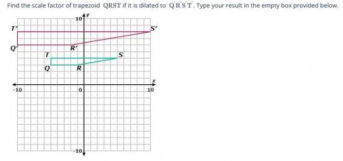 Find the scale factor of trapezoid QRST