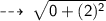 \qquad \sf  \dashrightarrow \:  \sqrt{0 + (2) {}^{2} }