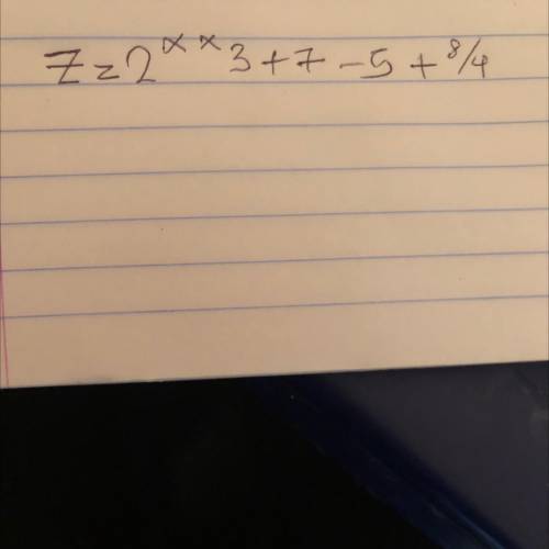 Solve using Phython 2**3+7-5+8/4