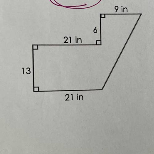 Find the total area of the composite figure below. SHOW ALL WORK.