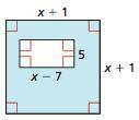 Write a polynomial in standard form that represents the area of the shaded region. pls help