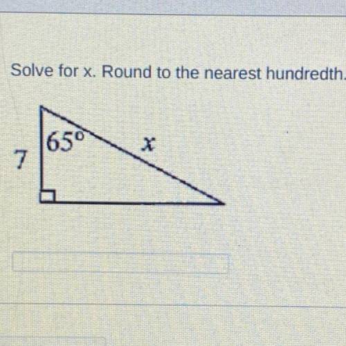 Solve for x. Round to nearest hundredth. PLS HELP. will award brainliest