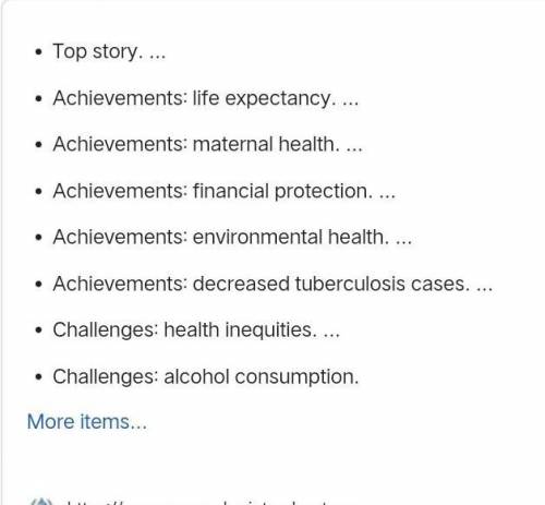 List and explain three achievements of the WHO.