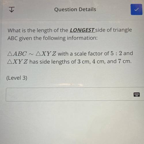What is the length of the longest side of triangle ABC given the following information