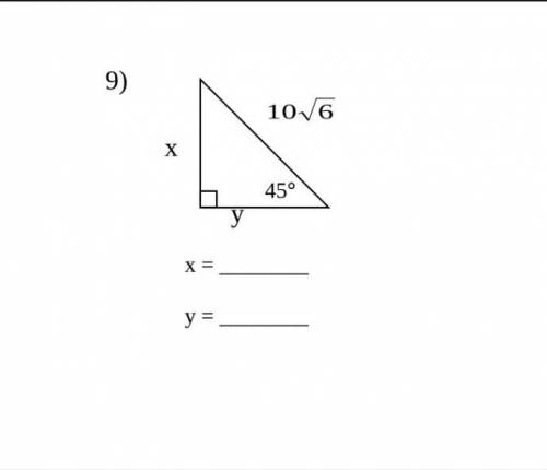 Find the value of x and y
An explanation would be appreciated